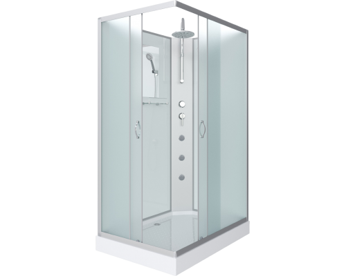 Душевая кабина Niagara Classic NG-43285-14QBKTG 120х80 см, без крыши, с гидромассажем и тропическим душем