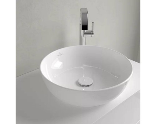 VilleroyBoch Artis Раковина 43х43х12.5см., накладная, без отв., без перелива, TitanCeram, цвет: альпийский белый. 41794301
