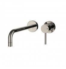 Gessi Emporio Via tortona Смеситель для раковины, встраиваемый, излив: 22.5см., цвет: Finox Brushed Nickel. 44825#149