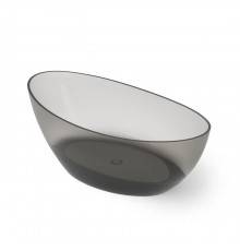 Dea Design Elegant Ванна 160x80x55см., отдельностоящая, Glasstek, прозрачная смола, цвет: Smoky Black R4. DD8643 1600 R4