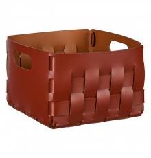 ADJ Корзинка Bottega, 25x25xH20 см., цвет: бордо/коньяк. 1044.30/09