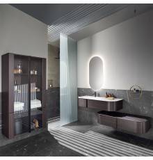 Burgbad Lavo 2.0 Комплект мебели 121х49х25см, с зеркалом LED подсветка по периметру, полочкой и полотенцедержателем, и подвесным шкафом, цвет: Eiche Dekor Mokka. SIJH050,  KOBW121 G0227 F5059,  SFZR122LG0227F5059C0001*1