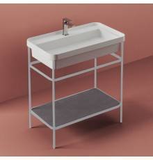 Artceram Fuori Scala Металлическая структура 40x57хh83см с раковиной на 1 отв. напольная, цвет: белый матовый. ACA056 05 bi matt ,  TFL034 01 00