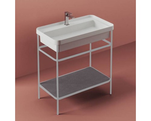 Artceram Fuori Scala Металлическая структура 40x57хh83см с раковиной на 1 отв. напольная, цвет: белый матовый. ACA056 05 bi matt ,  TFL034 01 00