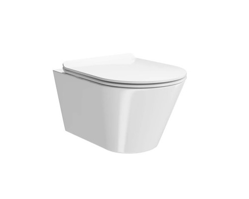Kerama Marazzi PLAZA Modern Унитаз подвесной безободковый, система смыва RIM UP+, цвет: белый глянцевый . PLV.wc.02\WHT