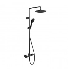 Duravit Shower Systems Душевая система в комплекте с термостатическим смесителем, цвет: чёрный матовый. TH4282008046