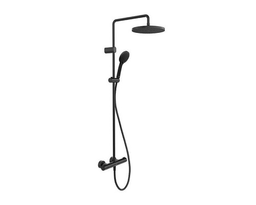 Duravit Shower Systems Душевая система в комплекте с термостатическим смесителем, цвет: чёрный матовый. TH4282008046