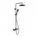 Duravit Shower Systems Душевая система в комплекте с термостатическим смесителем, цвет: чёрный матовый. TH4282008046