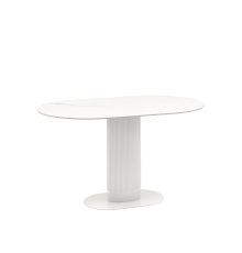 Обеденный стол Stool Group Mystery 130х80 см, белая керамика