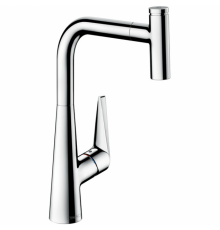 Hansgrohe Talis Select S, Смеситель для кухни, с выдвижным душем, Цвет: сталь. 72821800