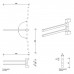 Decor Walther Corner HTH2 Полотенцедержатель поворотный 39.8см, двойной, подвесной, цвет: хром. 0560700