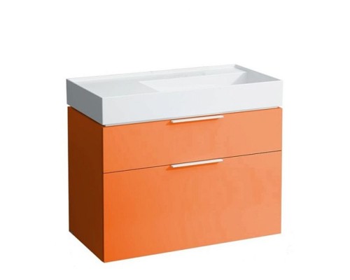 Laufen Kartell Тумба с раковиной, 89.5х45.5х61.5см, с 2 выдвижными ящиками, с сифоном, цвет: оранжевый глянцевый. 4.0760.2.033.635.1,  8.1033.9.000.111.1