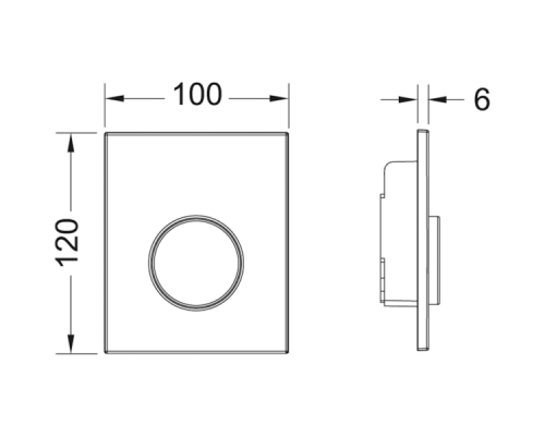 TECE TECEloop Urinal Панель смыва для писсуара, пластик, цвет: белый/хром. 9242627 TECE TECEloop Urinal Панель смыва для писсуара, пластик, цвет: белый/хром. 9242627