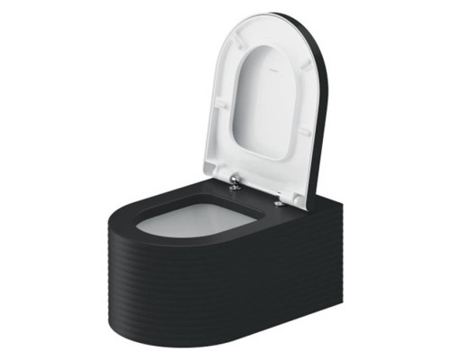 Duravit Millio Унитаз подвесной, 37х57см.,  декор Grooves, крепление в компл., цвет: темно-серый матовый. 250509FE