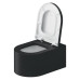 Duravit Millio Унитаз подвесной, 37х57см.,  декор Grooves, крепление в компл., цвет: темно-серый матовый. 250509FE