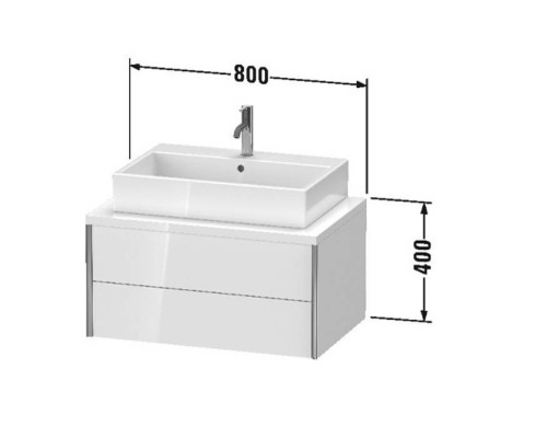 Duravit XViu Тумба подвесная 80x55x40см с раковиной, 2 ящика, цвет: белый глянцевый. 0454600000, XV59170B122 Duravit XViu Тумба подвесная 80x55x40см с раковиной, 2 ящика, цвет: белый глянцевый. 0454600000, XV59170B122