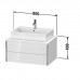 Duravit XViu Тумба подвесная 80x55x40см с раковиной, 2 ящика, цвет: белый глянцевый. 0454600000, XV59170B122