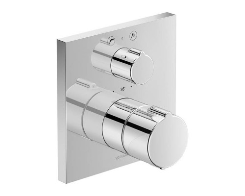 Duravit C.1 Смеситель термостатический для ванны, встраиваемый, с запорным переключателем, цвет: хром. GK0900000000,  C15200013010