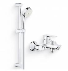 Душевой комплект Смеситель Grohe BauEdge 23604001 + Гарнитур Tempesta Cosmopolitan 27786002