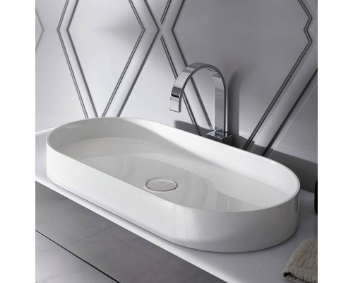 Burgbad Crono Раковина 80x40 см, без отв., накладная, цвет: белый. MBA0070 C0001*0