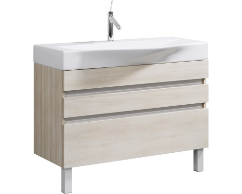 СНЯТAQ Ber.01.10/n/A Бергамо Тумба под умывальник напольная, 3 ящика, акация, 1000х855х500 мм Ber.01.10/n/A