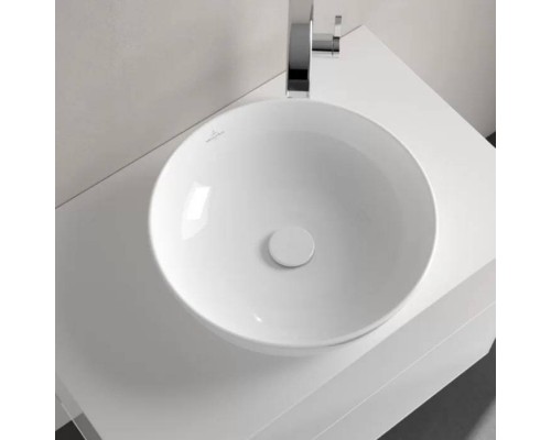 VilleroyBoch Artis Раковина 43х43х12.5см., накладная, без отв., без перелива, TitanCeram, цвет: альпийский белый. 41794301
