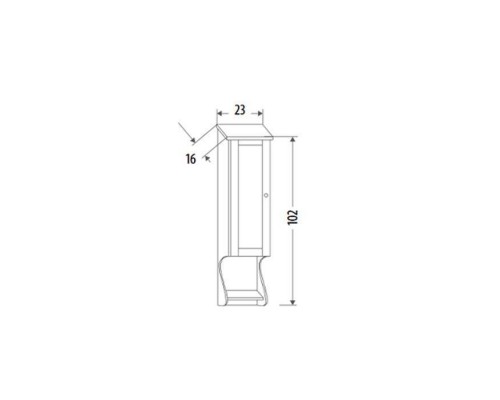 Eban Style Шкафчик подвесной 102х23х16см, с открытой полочкой, SX, цвет: белый. FPNSG023SB*1 Eban Style Шкафчик подвесной 102х23х16см, с открытой полочкой, SX, цвет: белый. FPNSG023SB*1