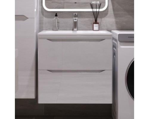 Тумба с раковиной Style Line Марелла 70 подвсеная, белый глянец