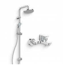 Душевой комплект Смеситель Ideal Standard Cerafine O BC500AA + Стойка IdealRain Eco A6281AA