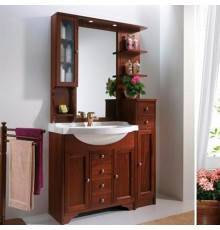 EBAN Eleonora Modular  Комплект мебели напольный 107 см (пенал справа), цвет: noce. FAC07PO,  FBSEL086-N noce*6,  FCPLS107SNnoce*1,  FPLFL082-B*1,  FKMGD---DN noce new*3 %%