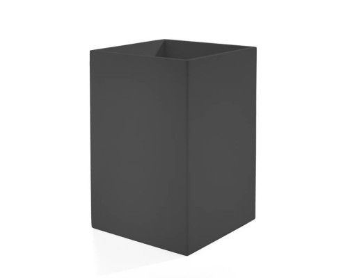 3SC Mood Black Ведро, без крышки, 20х30х20 см,  композит Solid Surface, цвет: чёрный матовый . MN65A