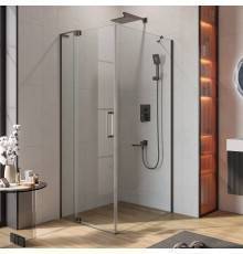 Душевой уголок Cezares Slider AH 1 90-80/90 C GM профиль оружейная сталь, стекло прозрачное