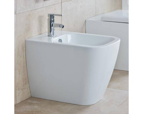 Duravit Happy D.2 Биде напольное 57х35.5см, пристенный вариант, с перел., с 1 отв. под смес., вкл. заглушку для перелива, хром, вкл. крепление Durafix. 2267100000