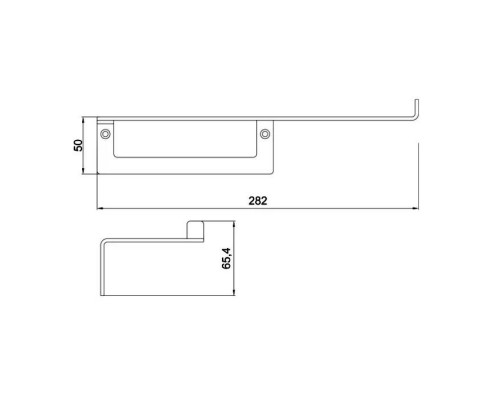 Almar Держатель т/б с полочкой, подвесной, цвет: High Brass PVD. E317000.HB316