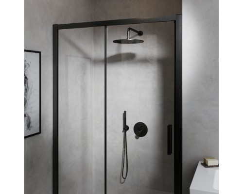 Ideal Standard Ceratherm T100 Душевой комплект: встраиваемый термостатический смеситель, верхний душ Oslash;30см., держатель, лейка для душа и шланг 175см., цвет: черный матовый. A7573XG