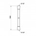 Gessi Шланг для душа 150см., 1/2rdquo;, цвет: Black Metal Brushed PVD. 01637#707