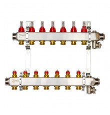 Комплект коллекторов Danfoss SSM-7F с расходомерами и кронштейнами, 7 контуров. 088U0957