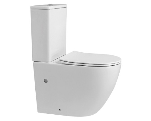 Унитаз-компакт напольный Abber Bequem AC1110, безободковый, с микролифтом, белый