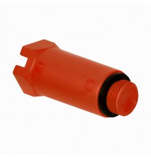 Заглушка пластиковая установочная Hoobs с прокладкой EPDM 1/2  красная. HB-RPEZK-000012