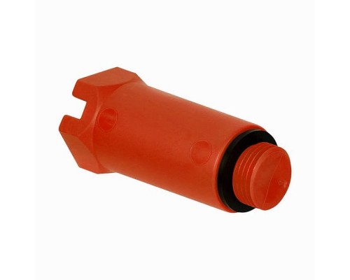 Заглушка пластиковая установочная Hoobs с прокладкой EPDM 1/2  красная. HB-RPEZK-000012