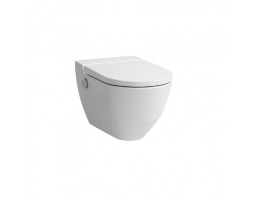 Laufen Cleanet Navia Унитаз-биде подвесной 58х37х38см, безободковый в комплекте с сиденьем, микролифт, цвет: белый. 8.2060.1.400.000.1 Laufen Cleanet Navia Унитаз-биде подвесной 58х37х38см, безободковый в комплекте с сиденьем, микролифт, цвет: белый. 8.2060.1.400.000.1