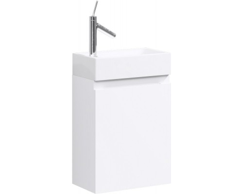 AQ Ln-MP.01.04/W Леон-МРТумба под умывальник подвесная, петли справа, белый, 400х600х220 мм Ln-MP.01.04/W
