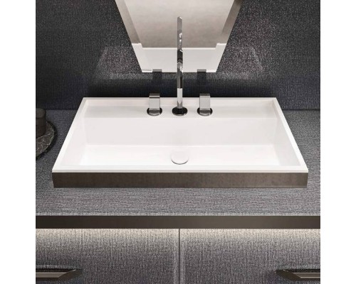 VITAGE milldue edition HILTON 05 Комплект мебели 158х58см напольный, раковина, зеркало, с подсветкой, отделка: стекло twill smoke, фурнитура: черный хром. _9264.CR96.*3 САЛОН,  _5812.CR96.93+5800.CR96.93 2 шт. САЛОН,  _5818.144.93 САЛОН,  _5819 САЛОН,  _5