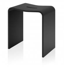 Decor Walther Black Stone Stool Душевая табуретка 46x40x28см, напольный, цвет: матовый черный. 0974760