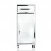 Decor Walther RS 1 Шкафчик передвижной 38x30x80см, стекло белое, напольынй, цвет: сталь полированная. 0704270