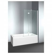 VismaraVetro Шторка на ванну PV 65х150Hсм, размер 110-112(60+50)см, DX (правая), стекло Transparent 04, Bright Silver 21, петли С67 внутр. Откр., TPA. VPV042106501500DT