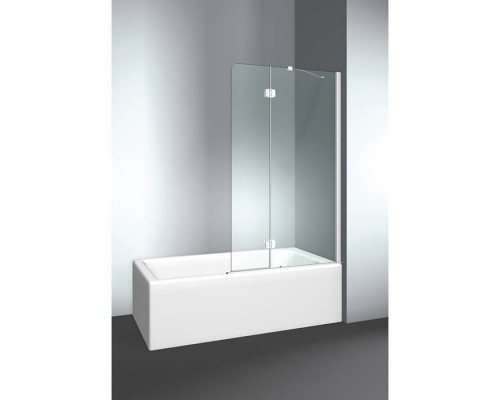 VismaraVetro Шторка на ванну PV 65х150Hсм, размер 110-112(60+50)см, DX (правая), стекло Transparent 04, Bright Silver 21, петли С67 внутр. Откр., TPA. VPV042106501500DT