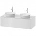 Duravit White Tulip Тумбочка подвесная 130x55х40.8см., 2 раковины, 1 выдвижной ящик, цвет: белый высокоглянцевый. WT4978B8585,  2362430079
