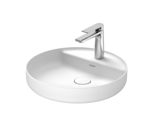 Duravit Vitrium Раковина 46см., накладная, 1 отв., круглая, без перелива, цвет: белый матовый. 2662463271
