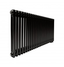 Трубчатый радиатор ТЕПЛОФОРТ ТР2057 ТВ, 24 секции, нижнее подключение ½”, черный мат 200122